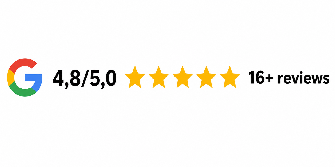 Google Reviews 4.8/5.0 — 16 reviews